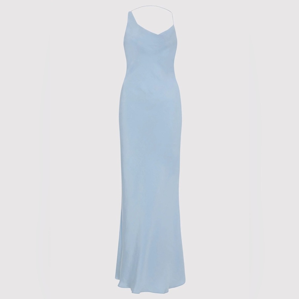 St. Agni Asymmetrical Light Blue Dress